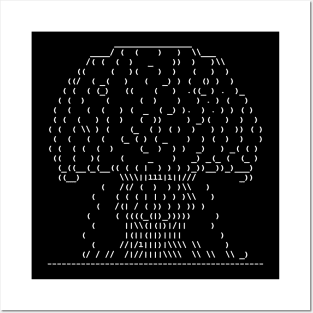 ASCII Nuke (White Text) Posters and Art